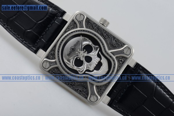 1:1 Bell & Ross BR 01 Burning Skull Watch Steel (AAAF) - Click Image to Close